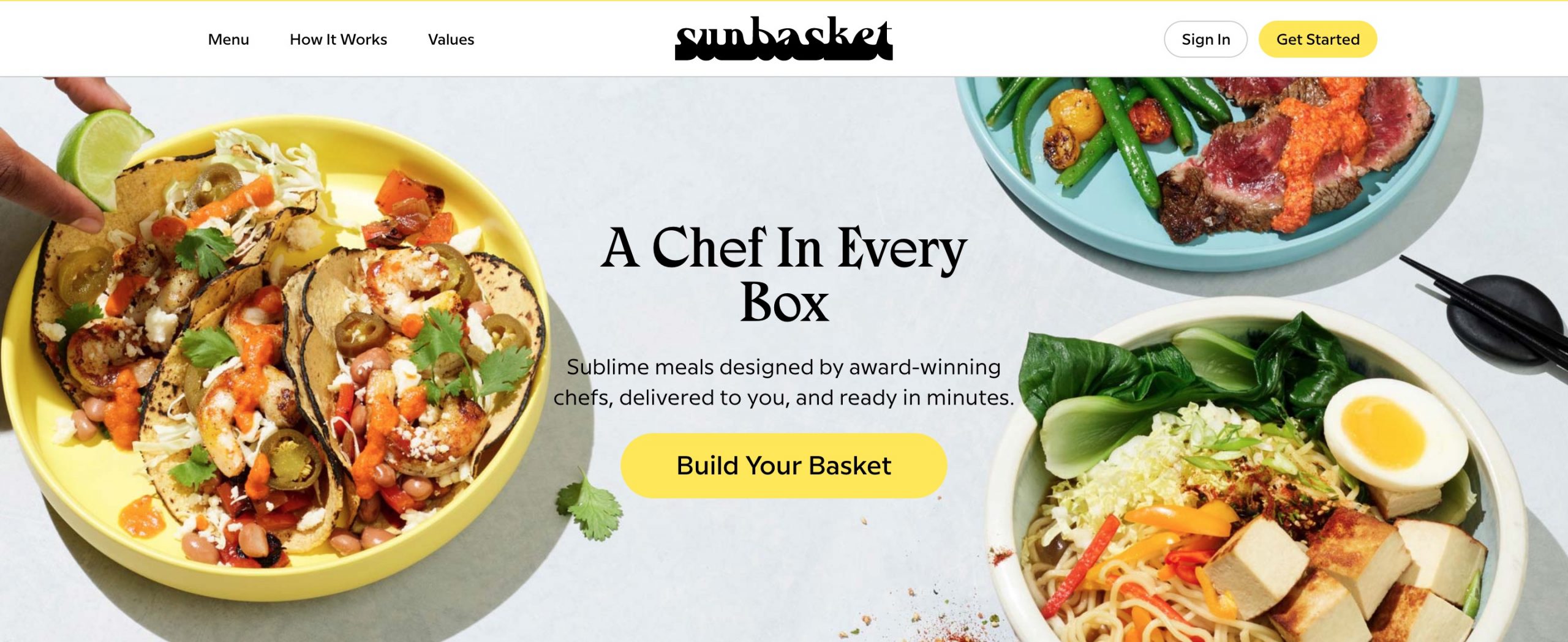 SunBasket main page
