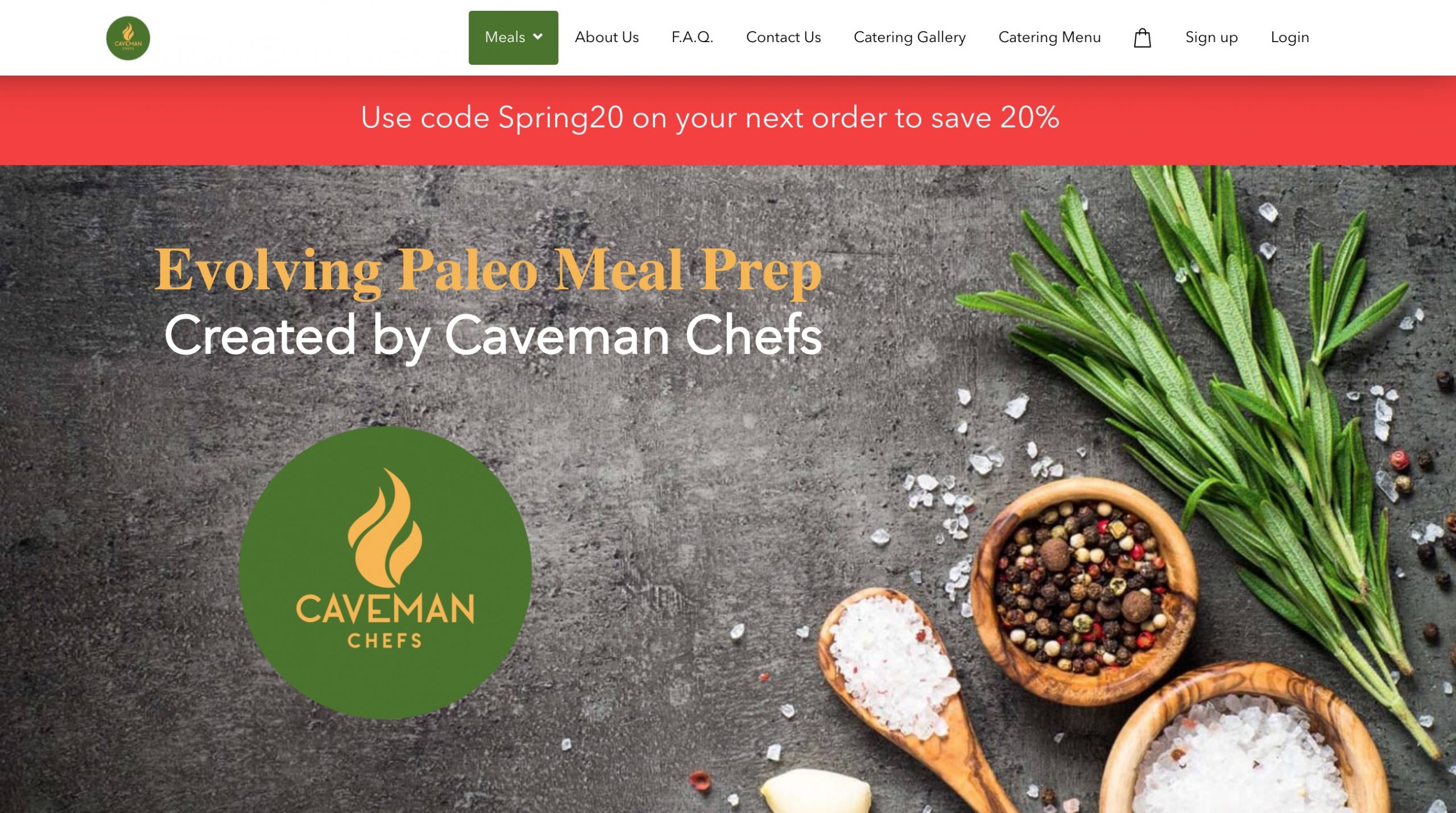 Caveman Chefs main page