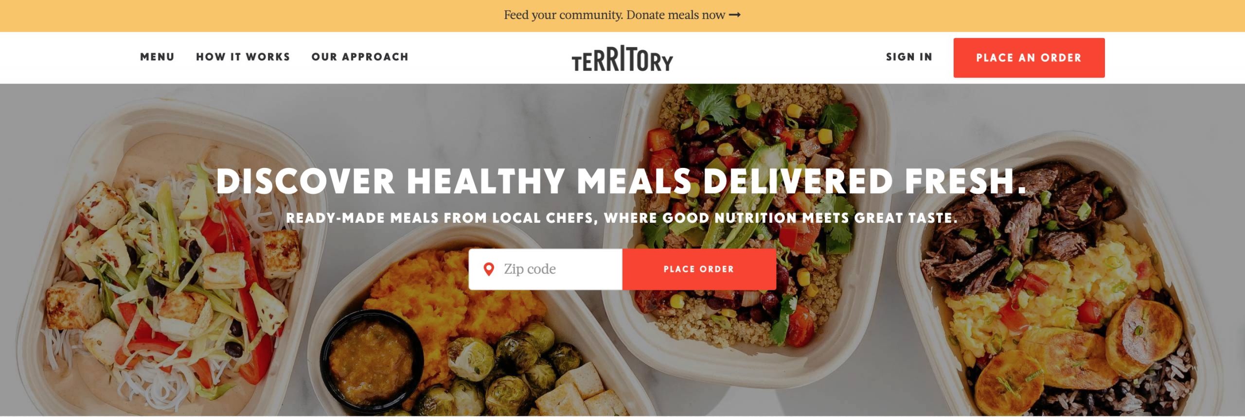 Territory Foods main page
